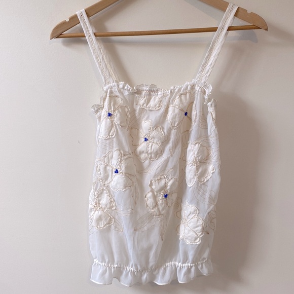 Hollister sheer Embroidered Appliqué Top - Picture 1 of 10